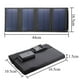 thumbnail image 3 of Eléctrico USB Solar Panel Waterproof Folding 20W Solar Cell Charger for Phone (Black), 3 of 4