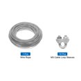 thumbnail image 3 of Uxcell 1/16 Clear Vinyl Coated Wire Rope 328ft Galvanized Steel with 10PCS M3 Loop Sleeves, 3 of 7