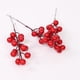 thumbnail image 4 of 20 piezas de tallos de bayas de acebo de bayas rojas brillantes de Navidad, artificiales para adornos de árbol de Navidad Afortunado Sencillez, 4 of 5