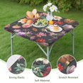 thumbnail image 4 of Pioneer Flower Floral Print Pattern Square Fitted Tablecloth with Elastic Edge,Square Table Cover,Washable Elastic Table Cover for Home Kitchen Party Decor 34"x34", 4 of 6