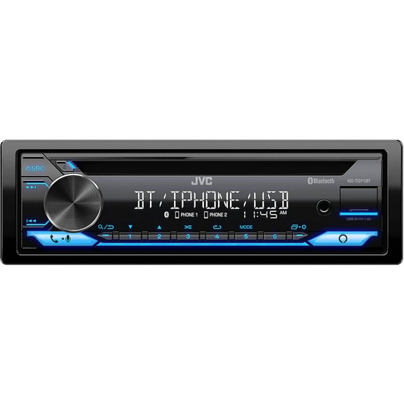 JVC KD-TD71BT - CD Receiver Featuring Bluetooth, Front USB, AUX, Amazon Alexa