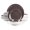 Taupe, variant on Stoneware Coupe Shape 18pc Dinnerware Set, Outside White + Inside Taupe