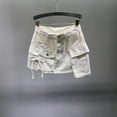 thumbnail image 4 of 2023 Nueva falda vaquera de carga irregular con múltiples bolsillos, faldas sexis de verano a la cadera, minifalda negra de moda gótica, ropa de calle, 4 of 5
