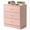 Pink, variant on SESSLIFE Night Stand, Black Nightstand with 3 Drawers and Gold Handles, Wood Bedside Table Storage Cabinet for Bedroom, Living Room