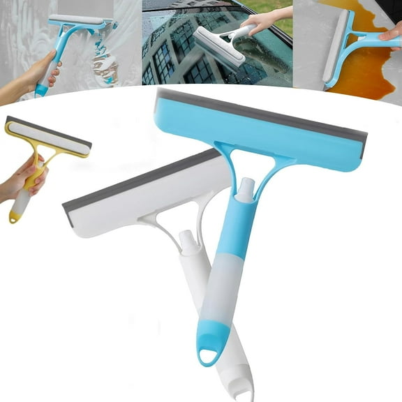3 in 1 Window Cleaning Scraper,Squeegee and Scrubber with Spray,3 in 1 Squeegee for Window Cleaning,3 in 1 Window Cleaner,Easy to Clean Without Streaks,for Windows,Car Windshields