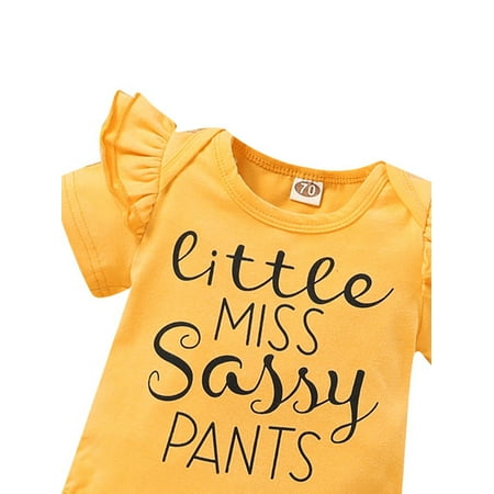 

Xiaoluokaixin Newborn Girl Sunflower Baby Romper+Long/Short Pants+Headband