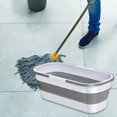 thumbnail image 1 of Collapsible Mop Bucket with Wheels Handle Versatile Portable for Fishing RV White Gray, 1 of 10