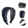 thumbnail image 3 of Unique Bargains 1 Pc Dot Pattern Headband 5.91"x4.33" Blue, 3 of 6