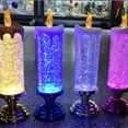 thumbnail image 3 of Gnmfd LED Water-Filled Wax Candle Lamp Colorful Battery Powered Decorative Night Light for Bedroom Living Room Table Centerpiece Party Holiday Decorations Fairy Lights, 3 of 5