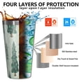 thumbnail image 3 of 16oz Tumblers Light Green Christmas Tree Pattern Stainless Steel Vacuum Insulated Double Wall Travel Tumbler Cups Mug with Lid and Straw,Cleaning Brush for Coffee,Tea, 3 of 4