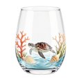 thumbnail image 2 of Kiddiway Glass Tumbler Featuring Turtle Octopus Art - Handleless Wine Cup Style, Great for Casual Dining, Parties, and Outdoor Entertaining, 2 of 9