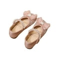 thumbnail image 6 of Miluxas Girl's Bow Mary Jane Dress Shoes Ballet Princess Flats with Strap for Party Wedding, Toddler/Little Kid/Big Kid Pink 2 M(36), 6 of 8