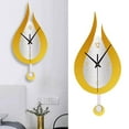 thumbnail image 4 of Modern Pendulum Kitchen Wall Clocks Clock Kitchen Wall Clocks Battery Silent Non-ticking Modern Pendulum 12 Battery Operated Decorative Golden, 4 of 9