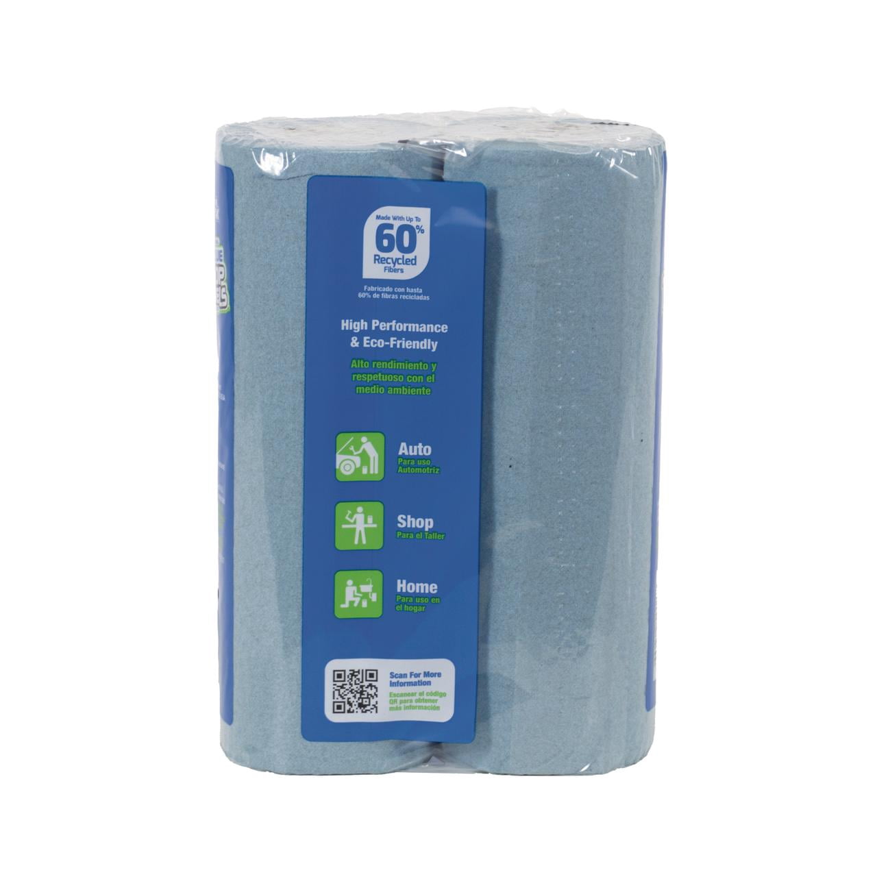 (3 pack) ToolBox® Blue Shop Towel, 2 Rolls per Pack (55 Sheets per Roll)