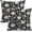 Boho Black Floral, variant on Black White Floral Pillow Covers 18x18 Inch 2 Pcs Spring Vintage Flower Decor Throw Pillows Boho Rustic Seasonal Outdoor Farmhouse Decoration Pillowcase Linen Cushion Cover for Couch Sofa Bed