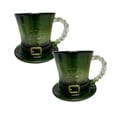 thumbnail image 2 of 2Pcs St Patricks Day Coffee Mug | 11oz Drink Container - Green Gradient Mug - for Juice Milk Drinks Bar Restaurant Office Family Gatherings College Students Study Dining Room Kitchen Hotel, 2 of 9