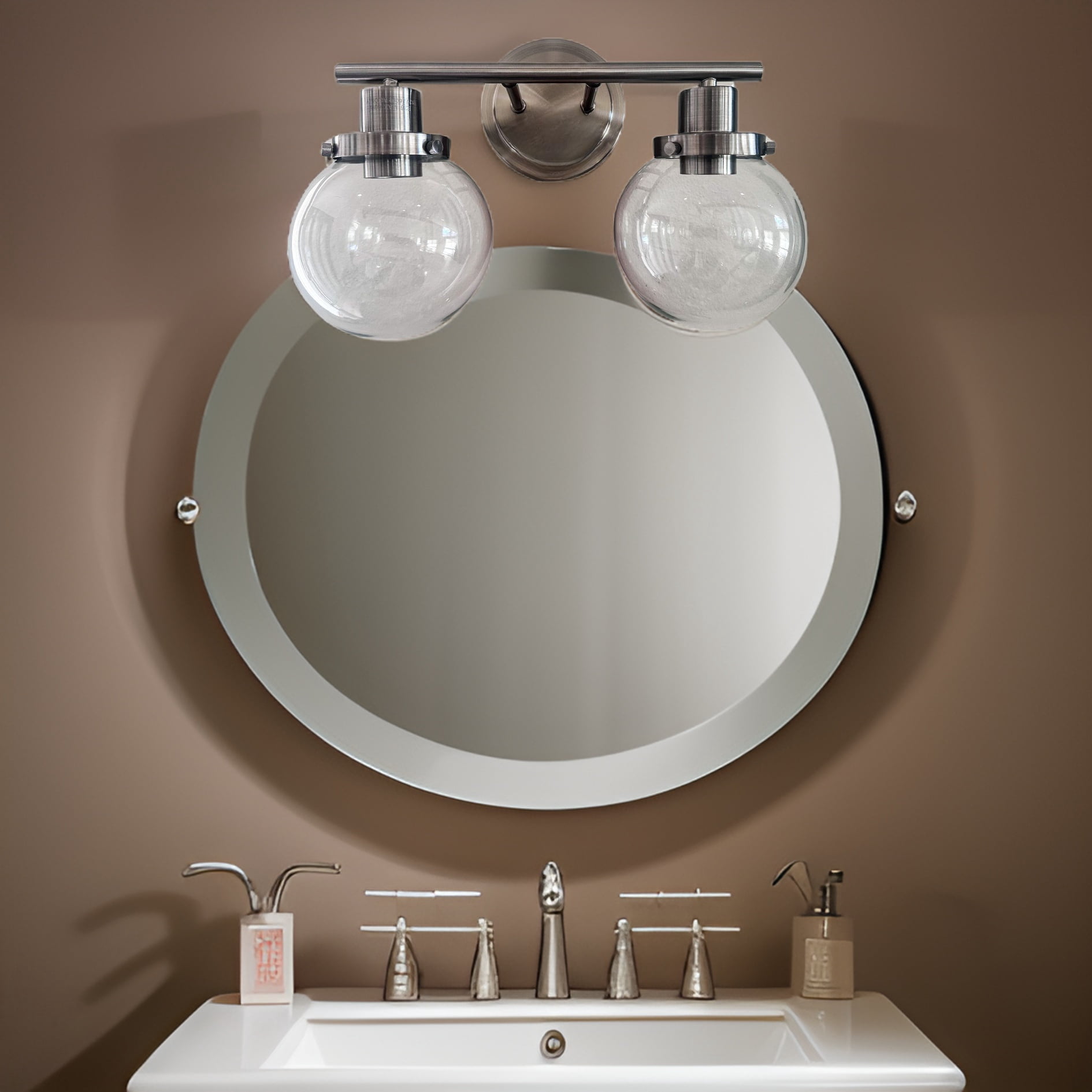 Noaman 2-Light Bathroom Vanity Light Fixtures, Black Wall Sconce with Clear Glass Shade, 13x7x7in Vintage Wall Mounted Lights for Mirror, Living Room, Bedroom, Hallway, Porch