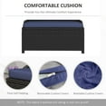 thumbnail image 6 of Outsunny Wicker Storage Bench Deck Box with Comfortable Cushion, Navy Blue, 6 of 9