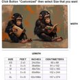 thumbnail image 2 of Monkey Rug & Home Decor-Cool Gorilla Black Area Rugs-Animal Monkey Rug Carpet Durable & Non-Slip Modern Rugs for Living Room Bedroom Man Cave Decorative-X89NQ, 2 of 7