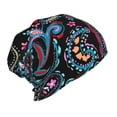 thumbnail image 2 of Honeii Paisley Print Kids Knit Beanie Watch Hat ,Knit Cap for Boys and Girls, 2 of 7