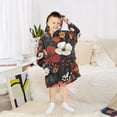thumbnail image 6 of FORMRS Wearable Blanket Hoodie with Sleeves for Kids Cozy Flannel Sweatshirt, Red Flowers Pattern, 6 of 7