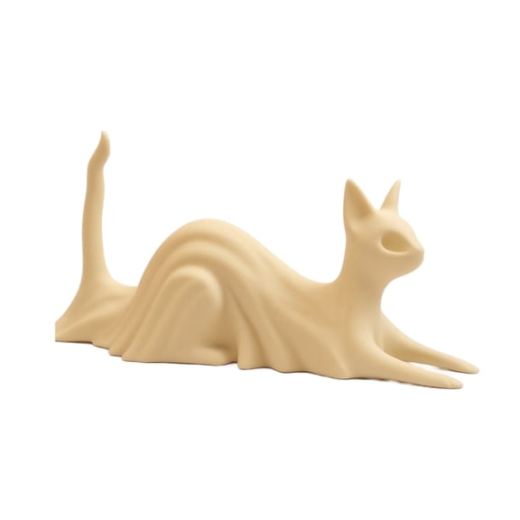 Yashow Elite Halloween Ghost Cat Decor, 3D Printed Cloak Cat Figurine Statue, Cute Spooky Cat Ornament Centerpiece for Tiered Tray Shelf Desk Home Seasonal Decoration
