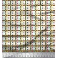 thumbnail image 1 of Soimoi Polyester Crepe Fabric Geometric Check Decor Fabric Printed Yard 42 Inch Wide, 1 of 3