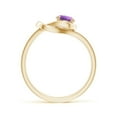 thumbnail image 2 of ANGARA Natural Solitaire Amethyst Infinity Knot Ring in 14K Yellow Gold for Women (Size-5mm) | February Birthstone, Birthday, Anniversary, Jewelry Gift for Women | Natural Amethyst Ring, 2 of 9