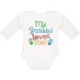 thumbnail image 3 of Inktastic My Granddad Loves Me Boys or Girls Long Sleeve Baby Bodysuit, 3 of 5