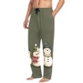 thumbnail image 2 of FORMRS Mens Pajama Pants with Pockets Soft Cotton Sleepwear Lounge Bottoms, Sizes S-2XL, Beige Snowmen, 2 of 7