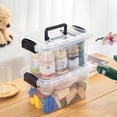 thumbnail image 4 of Cetomo 6Lx20 Pack Storage Boxes, Storage Box with Lids and Handle for Home Dorm Office Organization, Stackable Nesting Tote Container, Plastic, Clear, 6L-20 Pack, 4 of 7
