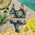 thumbnail image 6 of CCRFTGI Swimsuits for Child Girls Size 6-7 Two Piece Sets Swimming Girls Bathing Suit Beach Vacation Hawaiian Tropic Bikinis Cute Summer Girls Clothes Swimsuits Swimwear Green 9-10 Years, 6 of 9