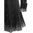 thumbnail image 4 of Abrigo Falda Lunates Talla Extra Rosegal Abrigos de talla grande, 4 of 5