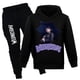 thumbnail image 1 of Moonsky Girl/boy Fashion Casual Long Sleeve Wednesday Printed Hooded Sweatshirt Pants Set Hoodies New Logo Fashion Cool Hoodie Men Women Sweatshirts(150#Black), 1 of 1