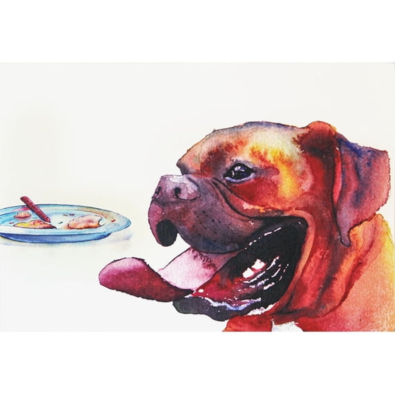 Boxer Happy Birthday Greeting Card