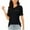 Black, variant on Uaswgudfs Women's Dressy Casual Blouses Business Work Tops Short Sleeve Waffle Knit Shirts 2025 Summer Solid Tee