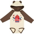 thumbnail image 3 of Inktastic Robot Little Brother Boys Long Sleeve Baby Bodysuit, 3 of 5