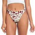 thumbnail image 1 of Balery Mushroom Tangas de Algodón para Mujer con Estampado – Ropa Interior Sexy, Transpirable, G-string-3X-Large, 1 of 6