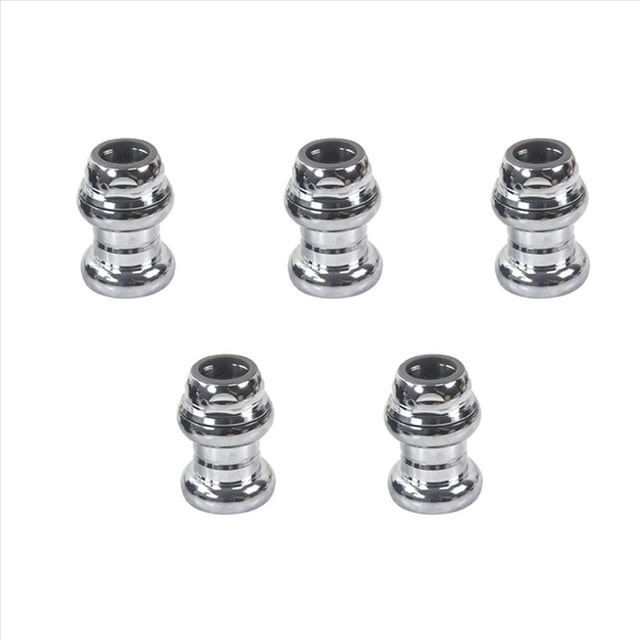 5X 22.2mm Bicicletas Headset 1 Pulgada Cojinete Fijo Engranaje Compite con la Bici Fija del Engranaje de Auriculares Bici del Camino de la Aleación de Aluminio de Auriculares,Plata
