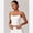 White, variant on IBTOM CASTLE Tank Top Built in Bra for Women - Sports Yoga Workout Tops Crop Halter Neck Womens Padded Sport Back Bras Cami S Red