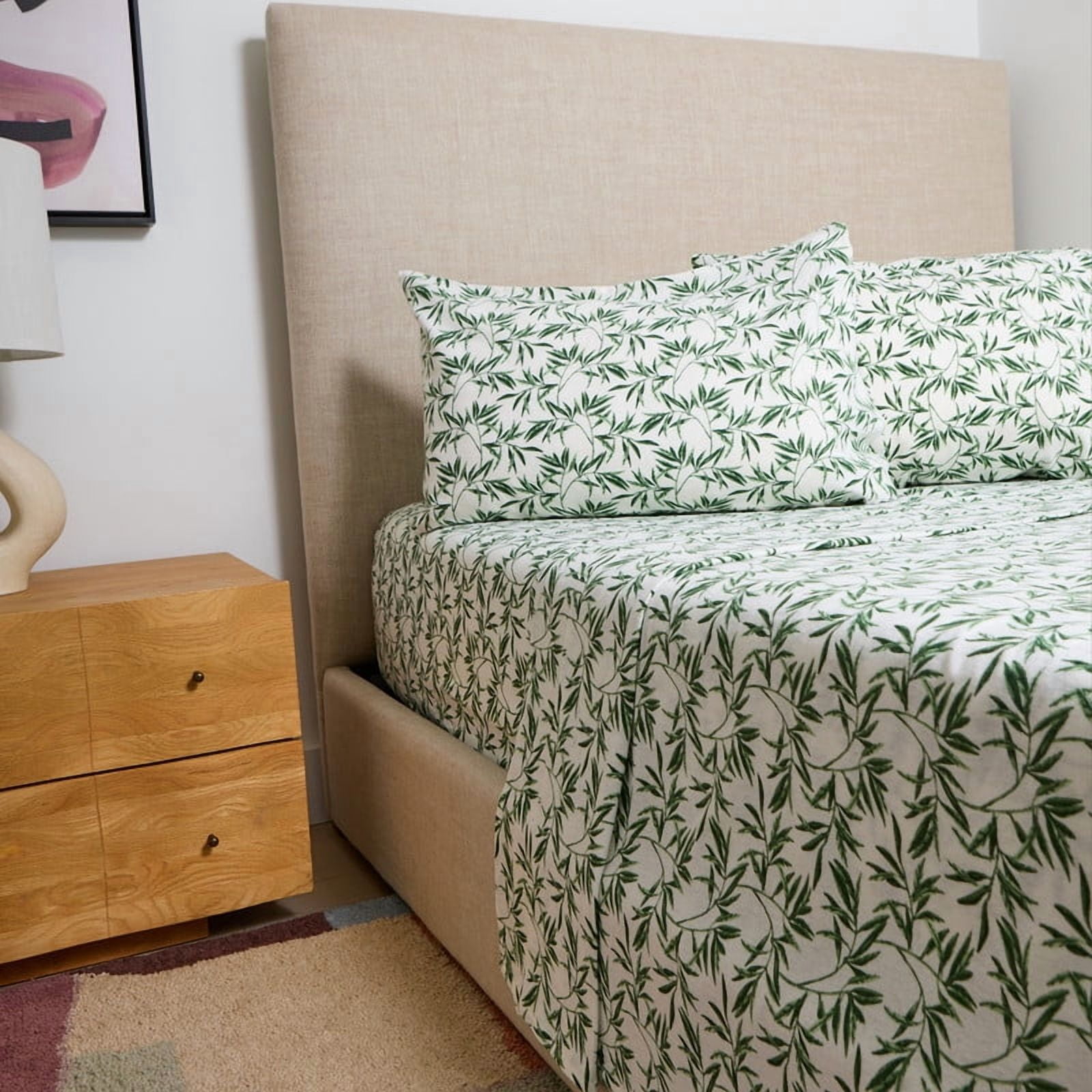 Calabria 100% Cotton 4-Piece Queen Flannel Sheet Set