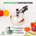 thumbnail image 3 of Inner Lid Stainless Steel Pressure Cooker 5 Liters With Tri-ply Sandwich Bottom - ISI Certified, 5 Year Warranty, 3 of 5