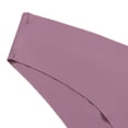 thumbnail image 4 of Womens Seamless Cotton Thong Underwear Breathable No Show Invisible Panties Soft Comfortable Everyday Essentials Ladies Thong Purple S M L XL,Size M, 4 of 5