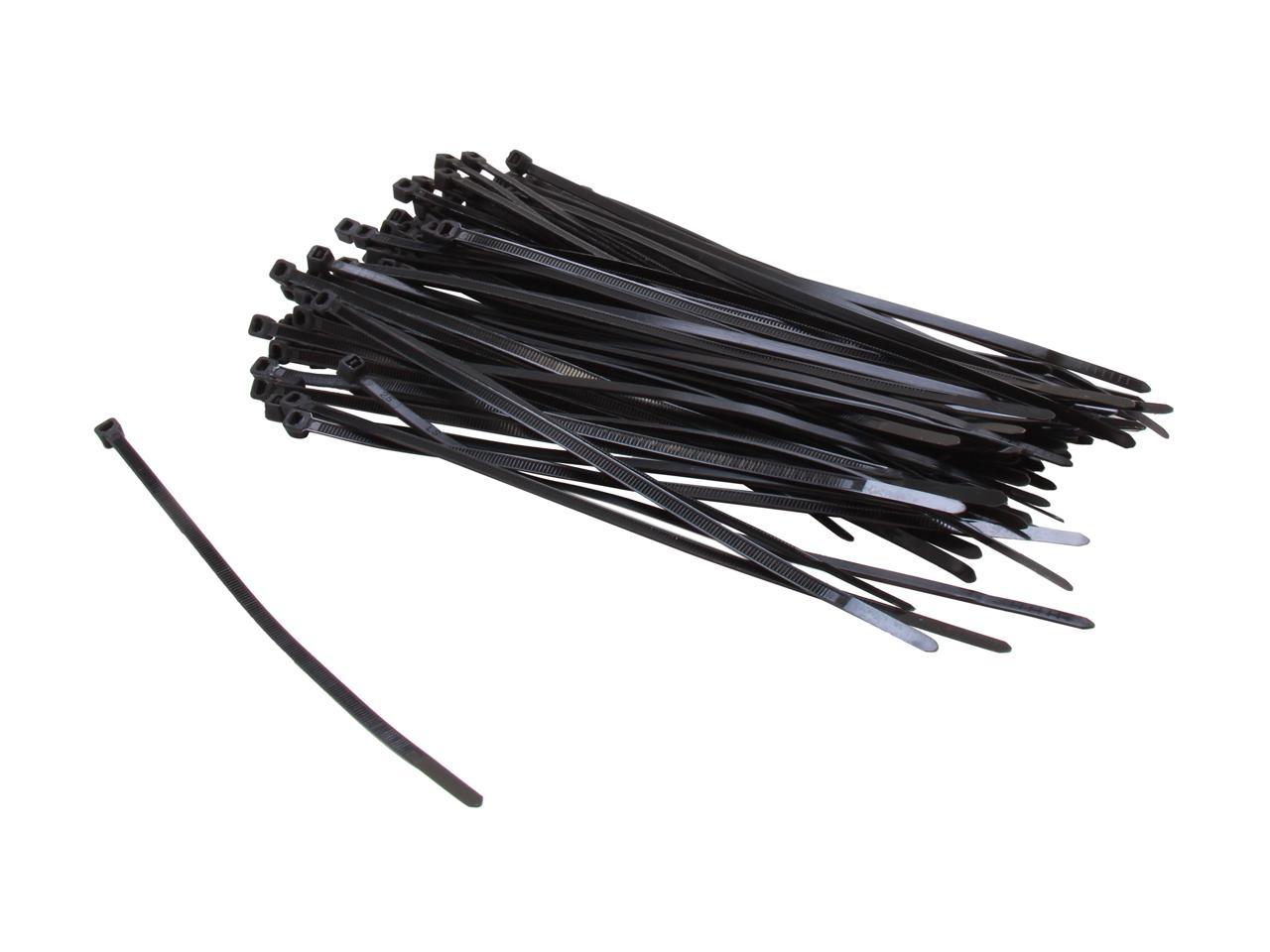 Nippon Labs CT-8INT-BK Nippon Labs 8" Intermediate Cable Ties Black Color 100pcs/Bag