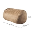 thumbnail image 3 of GDF Studio Stanfield Faux Suede 6.5 Foot Lounger Bean Bag, 3 of 6