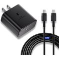 thumbnail image 1 of Cargador Tipo C Carga Rapida 45W, Cargador Tipo C Samsung s24-s23-ultra con 1.8M Cable USB C Carga Rapida,Cargador USB C para Samsung Galaxy S24/S21/ s24-23Ultra/S9S10/a54 (Negro 1 Pack), 1 of 5