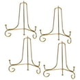 thumbnail image 1 of Unique Bargains 4Pack 4 Inch Plate Stands for Display Iron Folding Easel Plate Holders, Gold, 1 of 5