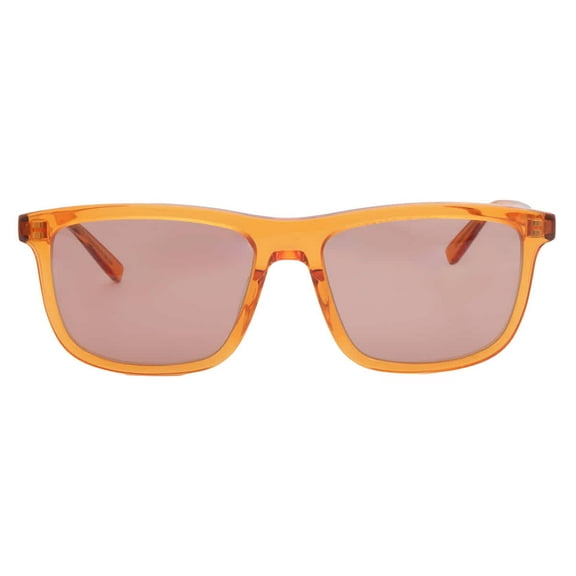 SAINT LAURENT SL 501 005 Rectangular Acetate Orange Red 56 mm Men's Sunglasses