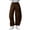 Coffee, variant on LEKODE Women's Barrel Leg Sweatpant Drawstring Elastic Waisted Wide Leg Pants Casual Cotton Palazzo Trousers with Pockets Black L