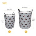 thumbnail image 3 of Balery Polka Dot Christmas Dog Cesta de ropa redonda con asas, impermeable, independiente, para ropa, juguetes, dormitorio y familia-Small, 3 of 6